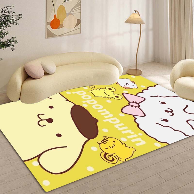 New Pom Pom Purin Cartoon Carpet for Bedroom, Living Room, Home, Sofa Decoration, Children's Play Decoration, Floor Mat Gift