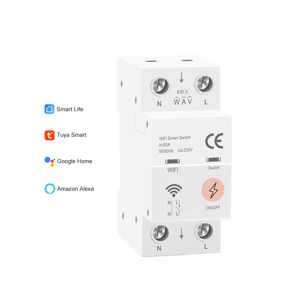 Smart WiFi Mobile Remote 2P Circuit Breaker Timer Switch Single Relay