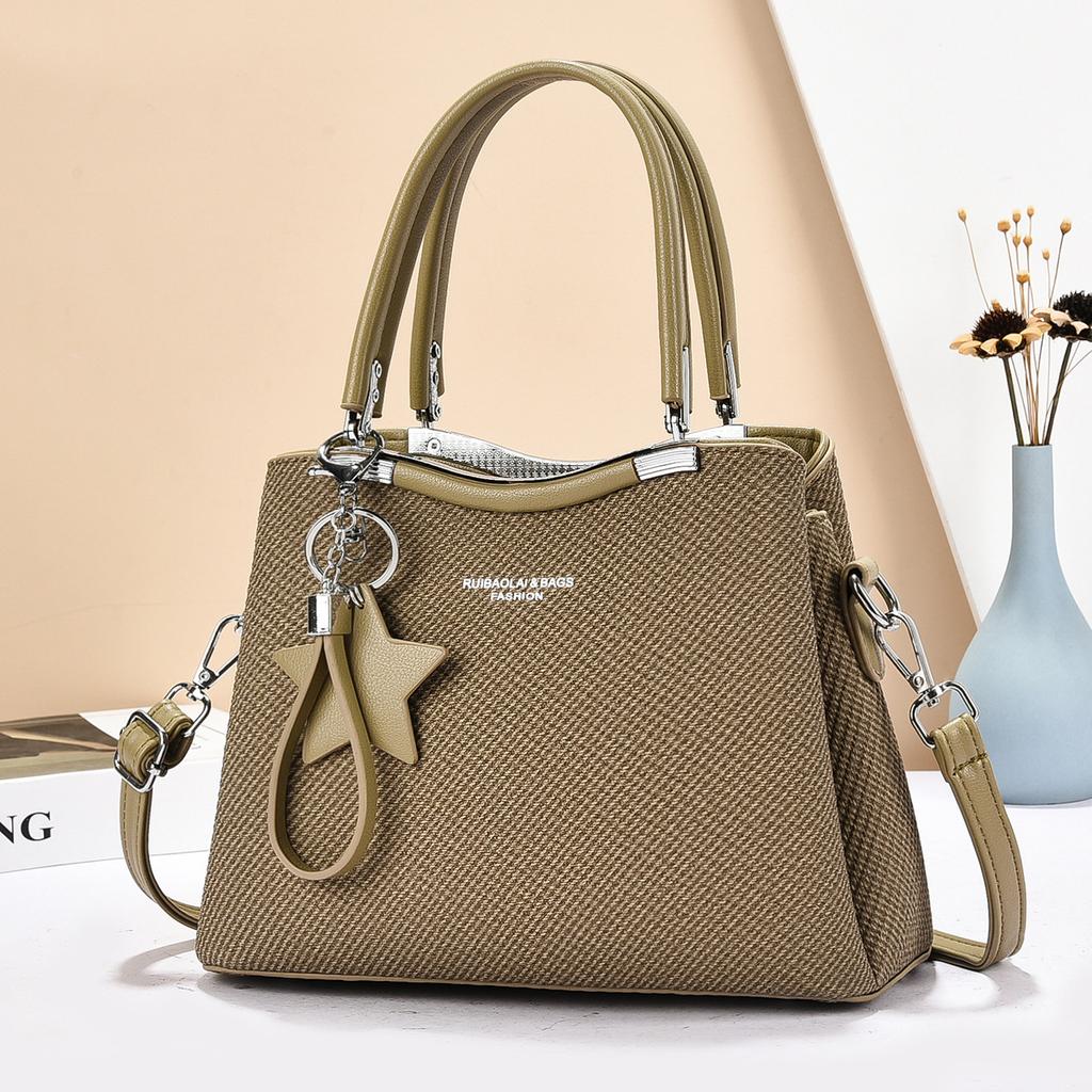Nová Móda Sto Klipů Crossbody Taška - Dámská Taška přes Rameno Minimalistická Textura Dojíždění Velkokapacitní Kabelka