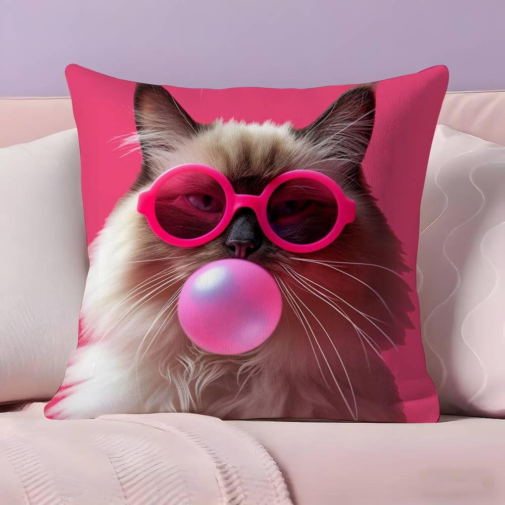 Vibrant Animal Bubble Fashion Tiger Pillow Case  Ultra Soft Skin Friendly Fabric Cloud Like Comfort & Concealed Zipper