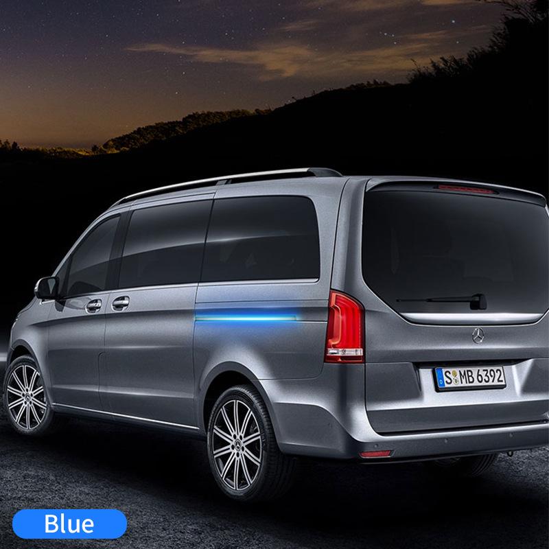 

Universal LED Flowing Car Track Light: Startup Scan Atmosphere Light with Dual-Color Turn Signal and Wireless Side Light.