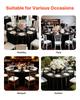 VEVOR Black Round Tablecloths 6 Pack, 120 Inches in Diameter, Stain- & Wrinkle- Resistant, Machine Washable Table Clothes