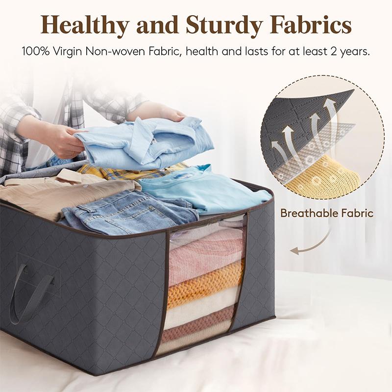1/3/6 Pcs Large Capacity Clothes Storage Bag Foldable Blanket Storage Containers for Organizing Bedroom Closet