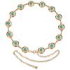 Metal Turquoise Waist Chain Vintage Beach Body Chain Unique Bohemian Waist Belt  Dress Decoration