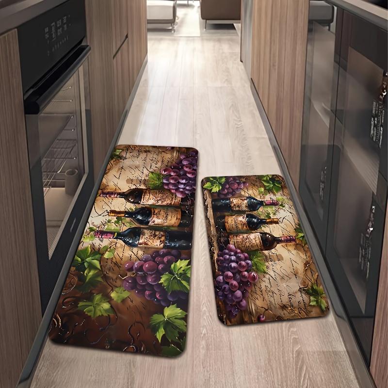 Aesthetic Wine Glass Area Rug, Soft Non-Slip Machine Washable Floor Mat for Kitchen Game Room Bedroom Living Room Home Decor