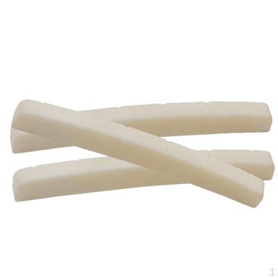 3 X Gitarrensättel Beige 43mm Gewölbter Vorgekerbter Sattel Für Elektrische
