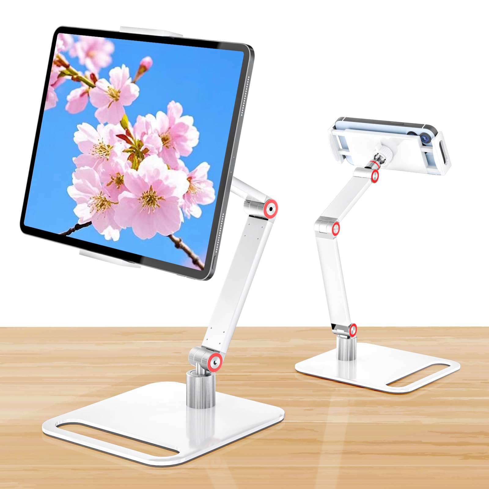 

Tablet Stand Holder iPad Mobile Monitor Stand - Stand, Arm-Supporting, Portable, Lightweight, белый