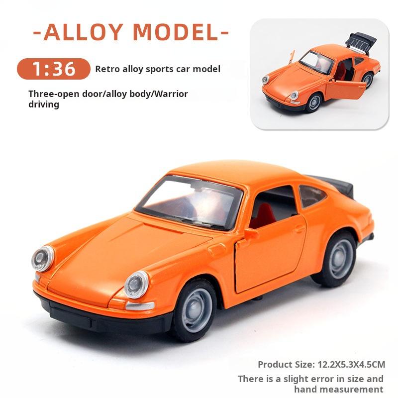 Maßstab 1/36 Oldtimer-Klassiker Legierungs-Automodell Dreitüriges Kinderspielzeugauto Käfer Rückzugauto Sammlung Ausstellung Jungengeschenk