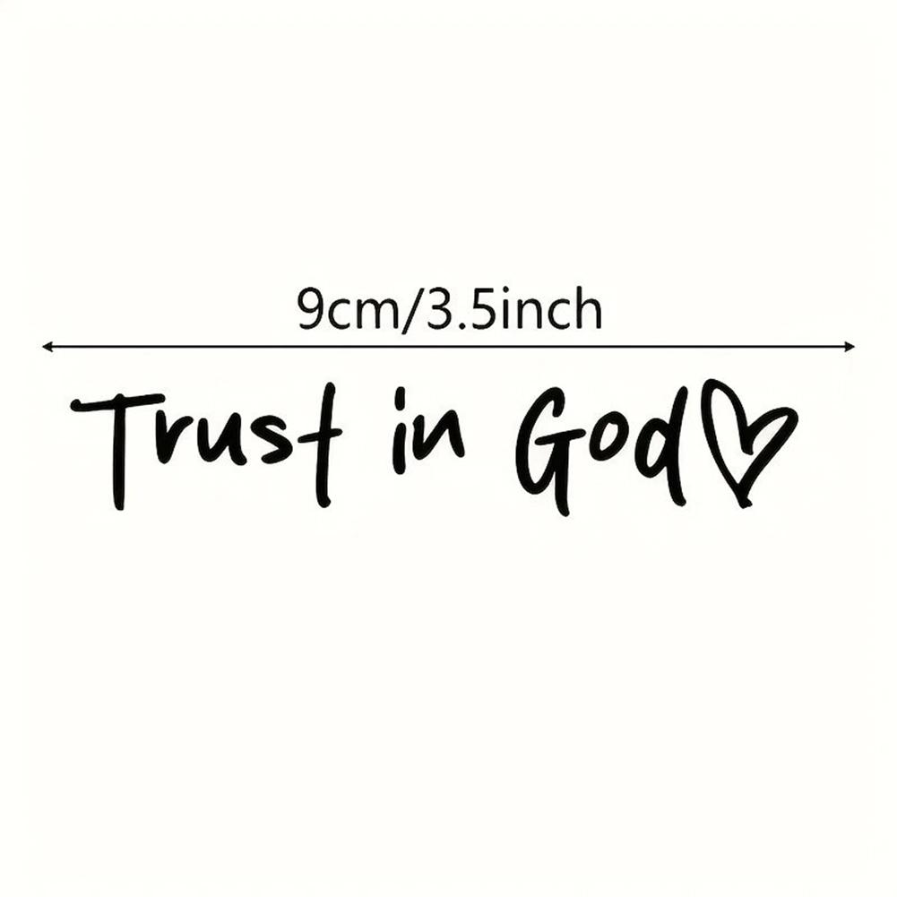 Car Sticker Trust In God Believe In God Rearview Mirror Stickers Funny Creative Stickers For Car Motorcycle