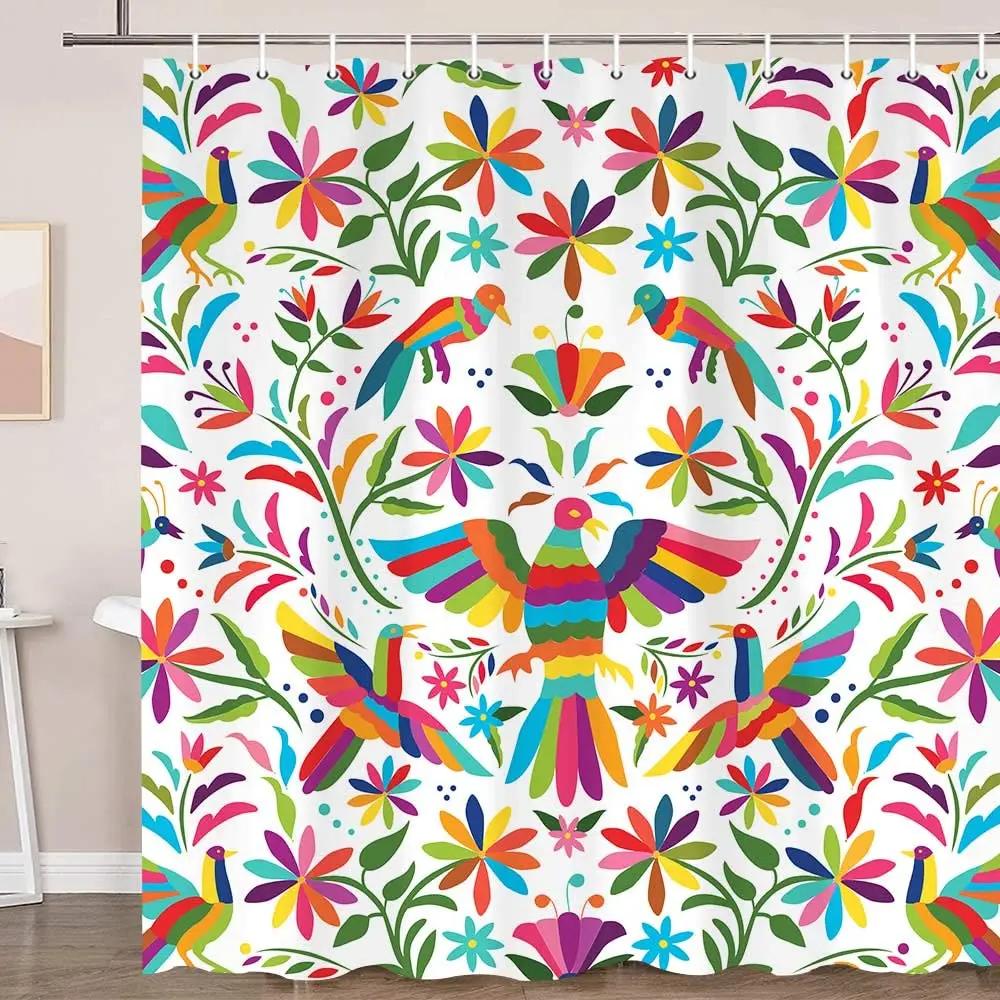 William Morris Shower Curtain,Green Shower Curtain Set For Bathroom Heavy Weight Fabric Decorative Bath Curtain Washable Curtain