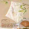 Plus Size Women Spring and Summer Sexy Lace 10A Antibacterial Ice Silk Non Scratch High Waist Belly Triangle Briefs