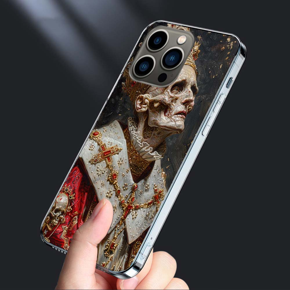 Crown Skeleton Emperor Phone Case For Iphone 16E 15 Pro 14 Plus 17E 16 17 Pro Max Air 11 12 13 Mini Shockproof Capa Cute Cove