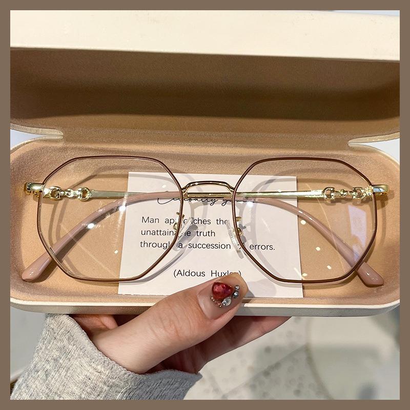 Anti-radiation Glasses for Women Student Glasses Anti-blue Light Oval Frame Computer Glasses Replaceable Lenses