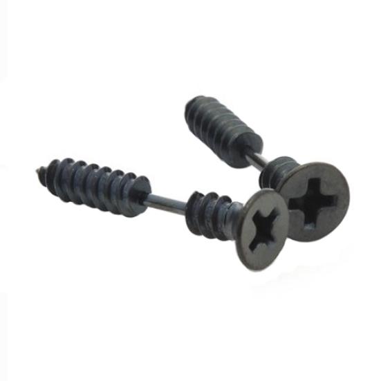 Unisex Gothic Punk Whole Screw Stainless Steel Solid Ear Studs Earrings