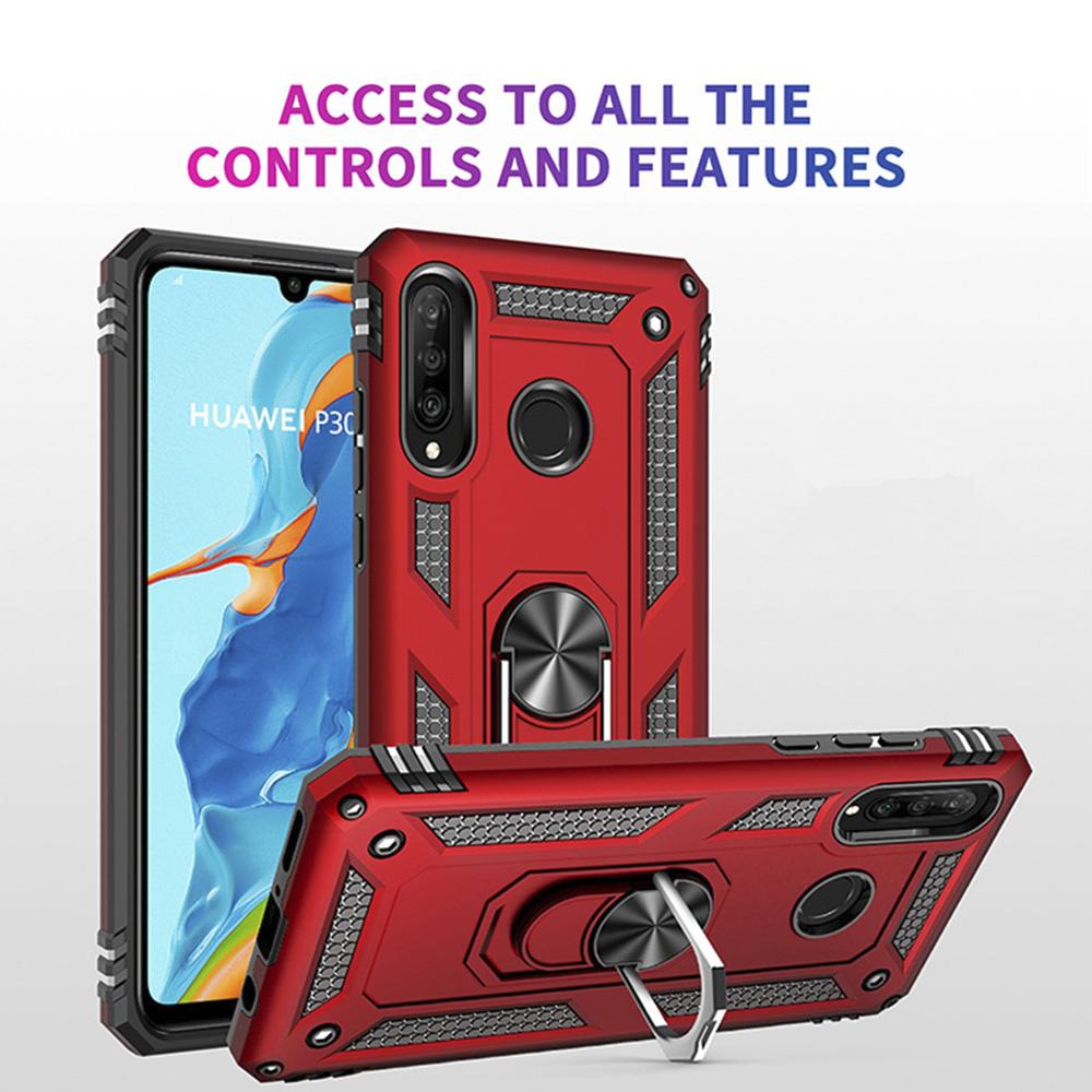 For Peatkop Huawei Honor 9X Pro 8A Prime 8S 10 Lite 20 9C 9S 20S Case Metal Ring Case Holder Armor Shockproof Kickstand Cover