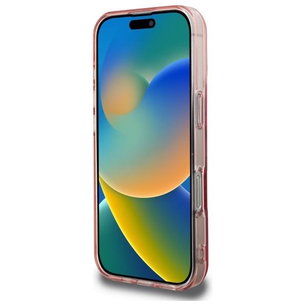 Guess Guhmp16Lpftdtep Iphone 16 Pro 6.3 Różowy/Pink Hardcase Iml Cyrkonie Magsafe