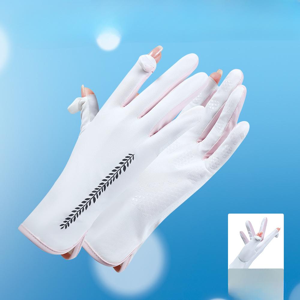 

Солнцезащитные перчатки для летней езды для женщин Летом УФ Защита Противоскользящие Для езды на электровелосипеде Тонкие Солнцезащитные Дышащие Пальцы average size