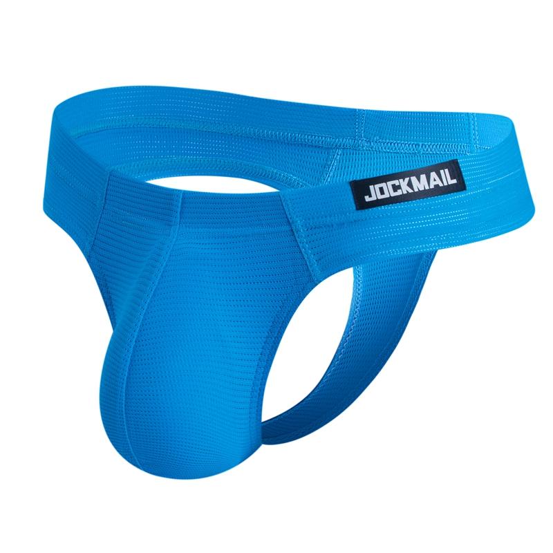 Thong JOCKMAIL Ultra Fine Fiber Mesh Material, Breathable, Low Waist, Sexy Solid Color Men's T-back Underwear