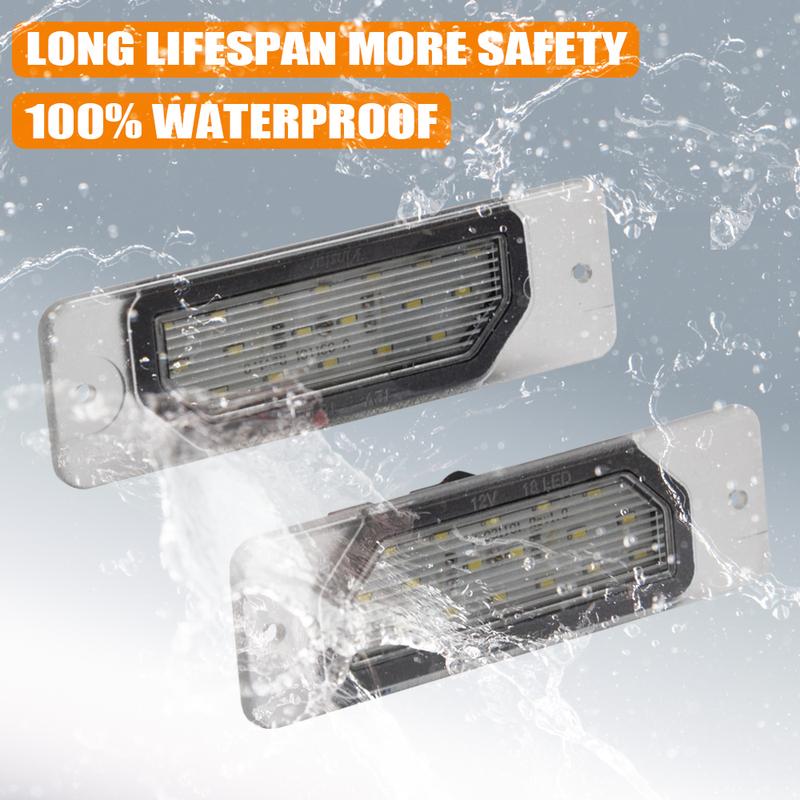 For Infiniti FX35 FX45 2003-2008 Q45/I30/I35/M37/M56 Q70 For Nissan Fuga Cefiro 2X LED License Number Plate Light Lamp