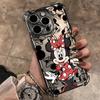 Graffiti M-Mickey Minnies Plating Phone Case For iPhone 17 17e 16e 16 15 14 13 12 11 Pro Max X XR XSMax Mini Air Plus Anti-Fall