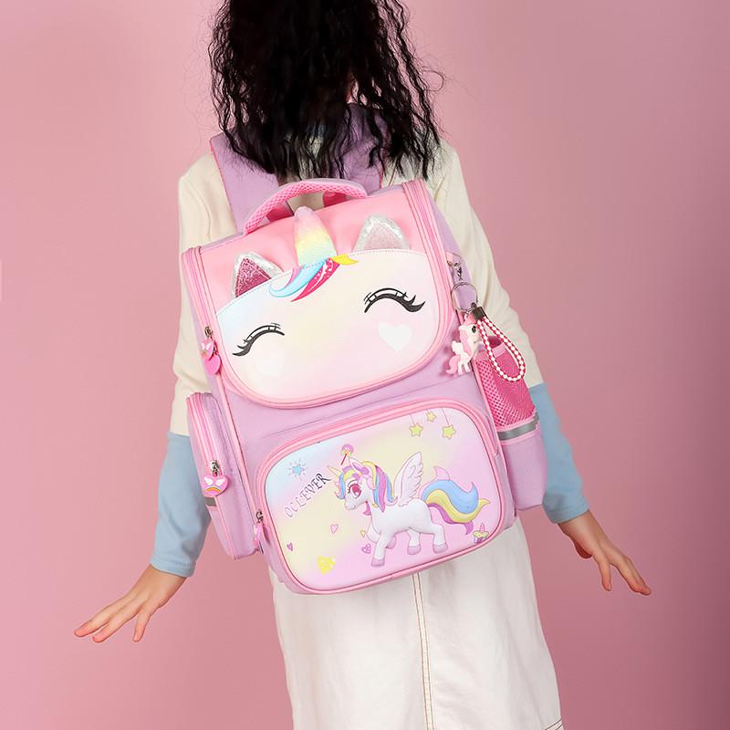 Girls Charming Lightweight School Backpack With Cute Unicorn And Styles Princess