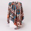 New 90*90cm Retro Brand Women Silk Scarf Bandanna Fashion Bohemian Pattern Square Hijab Lady Wrap Headband Foulard Muffler