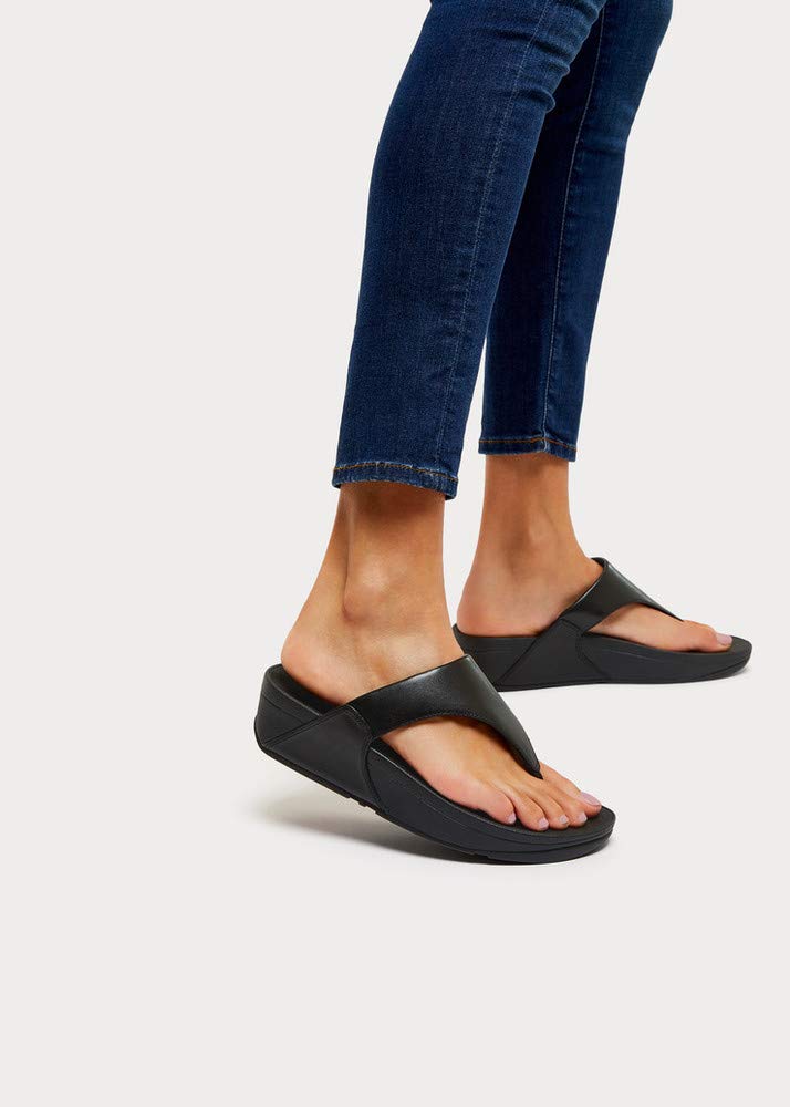 Sandales LULU LEATHER TOEPOST pour cm cm [FITFLOP] Femme, Noir, 25.0 - 25.5