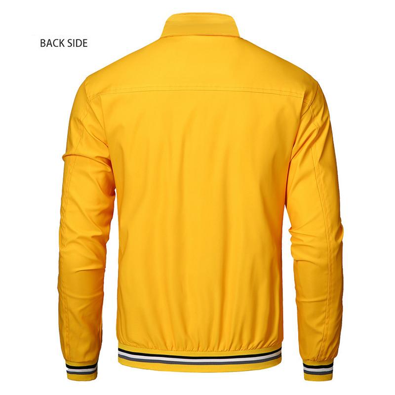 Casual Jacket Men's Standing Collar Spring and Autumn Versatile Sports Solid Color Jacket Men's Clothing
