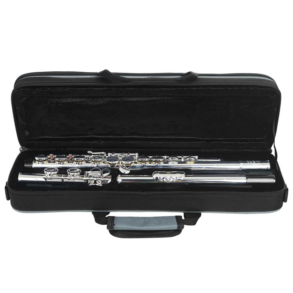 M MBAT 16 Closed Hole Flute C Key Flute with E Keys Suitable For Beginner Pro Horizontal Flute With Gloves Cleaning Cloth Parts