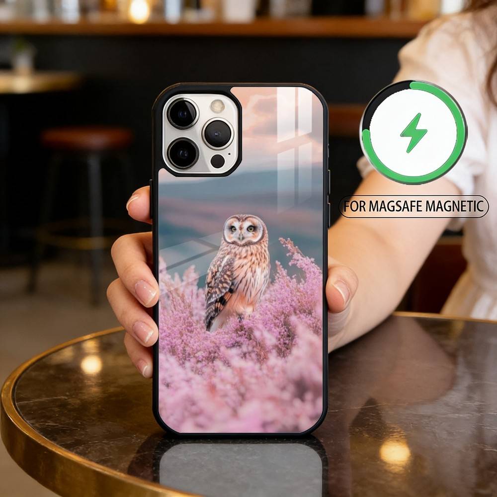 C-Cute A-Animal O-Owl Phone Case For iPhone17,16,15,14,13,12,11 Plus,Pro Max Magnetic For Magsafe Wireless Charging