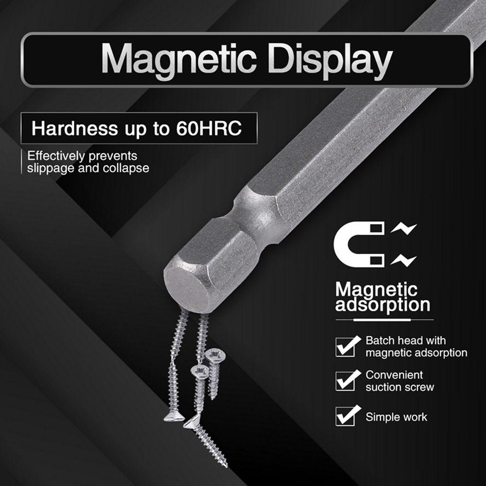 1/4" Magnetic For Screw Bit Screwdriver Extension Extender Hex Shank Drill Bit Holder Rod Socket