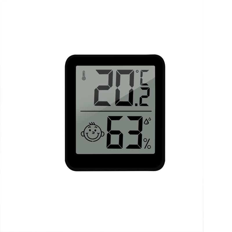 Indoor Thermometer LCD Digital Clock Thermometer Hygrometer Temperature Humidity Tester