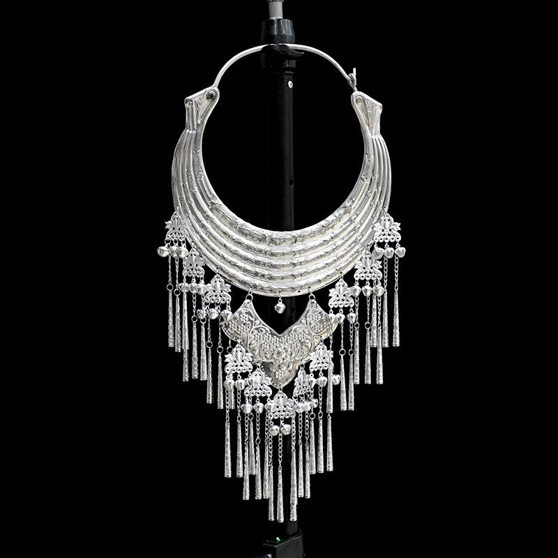 

Miao Silver Ethnic Choker Necklace for Women - Jewelry and Accessories