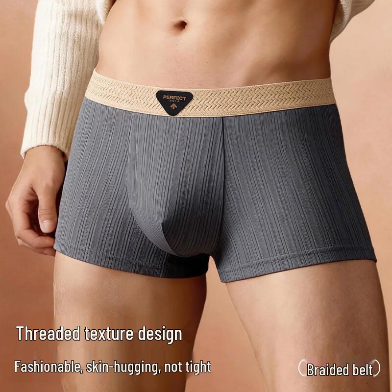 Yalu Men's 10A Antibacterial Cotton Boxer Briefs 3-Pack