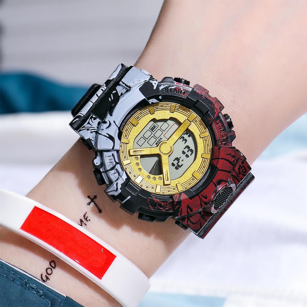 Men's Waterproof Luminous Running Alarm Clock Watch