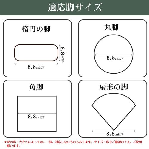 Set of 4 Black Round Table Legs, Adjustable Height for Beds, Tables, Sofas, Desks, and Kotatsu Heaters (1000kg Weight Capacity), Stackable, 4cm High