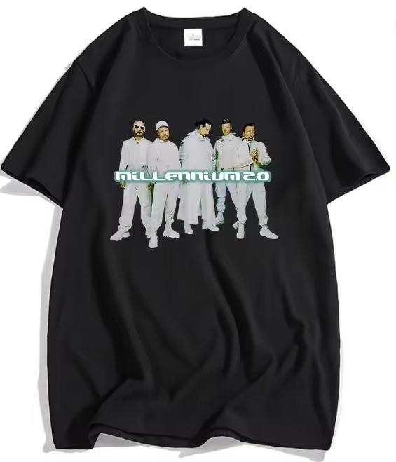 Backstreet Boys Millennium Tour Musik Vintage T-Shirt Unisex Unisex Hipster Beliebte Oberteile Sommer Mode Streetwear Unisex T-Shirts Geschenk