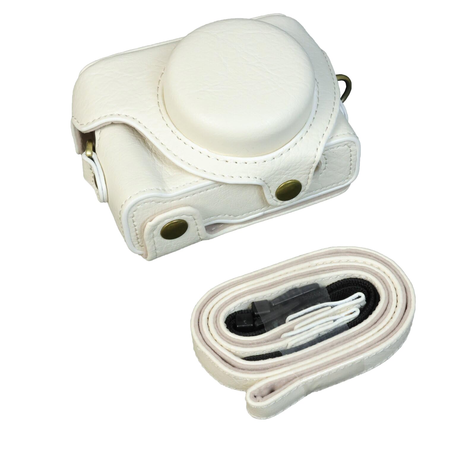 

Case for Sony Cover for Sony ZV1M2 ZV1F SOOYEEH with tripod hole and shoulder strap PU leather full protection camera bag lightweight portable drop білий