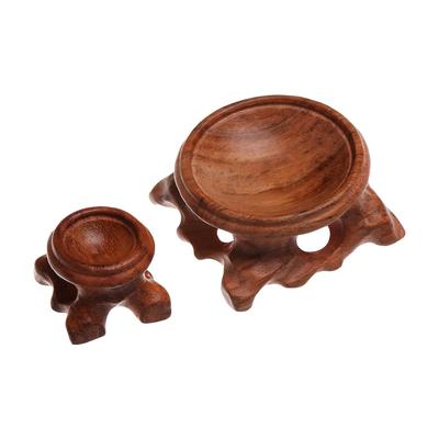 1Pc Wood Crystal Ball Holder Wood Display Stand Base for Crystal Ball Sphere Globe Stone Decor Retro Home Decoration