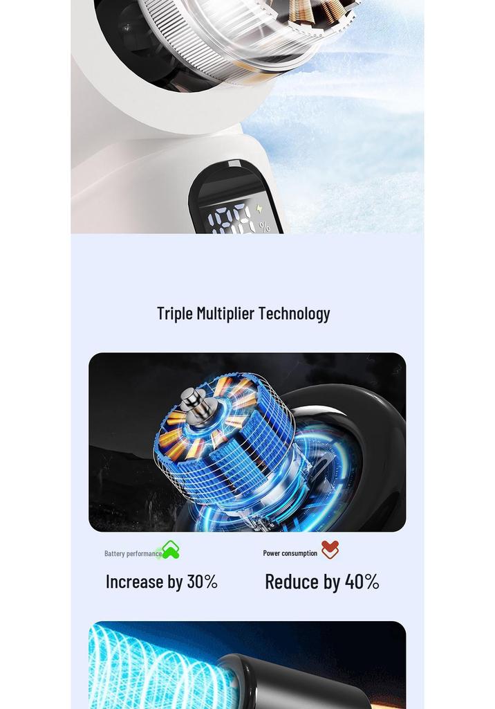 High-Speed Mini Handheld Fan, 100 Speeds, USB-Powered, Pocket-Sized, Portable