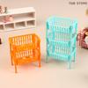 5Pcs Mini Stackable Storage Baskets Model 1/12 Dollhouse Furniture Decoration Dolls House Kitchen Decor Accessories