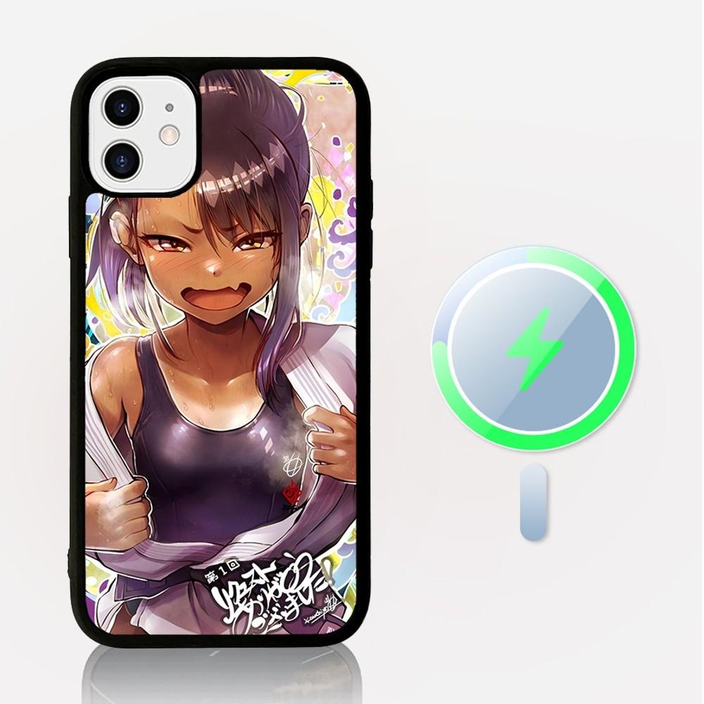 Nagatoro San Anime Phone Case Magesafe Magnetic Wireless Charge Case For iPhone 16 11 12 13 14 15 Pro Max Plus Mini