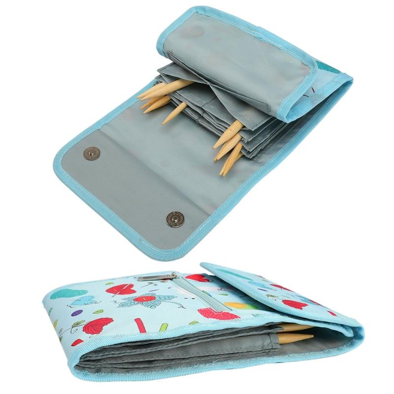 Multifunctional Knitting Needle Organiser Travel Circular Needle Storage Pouches For Knitting Tool Sewing Accessories