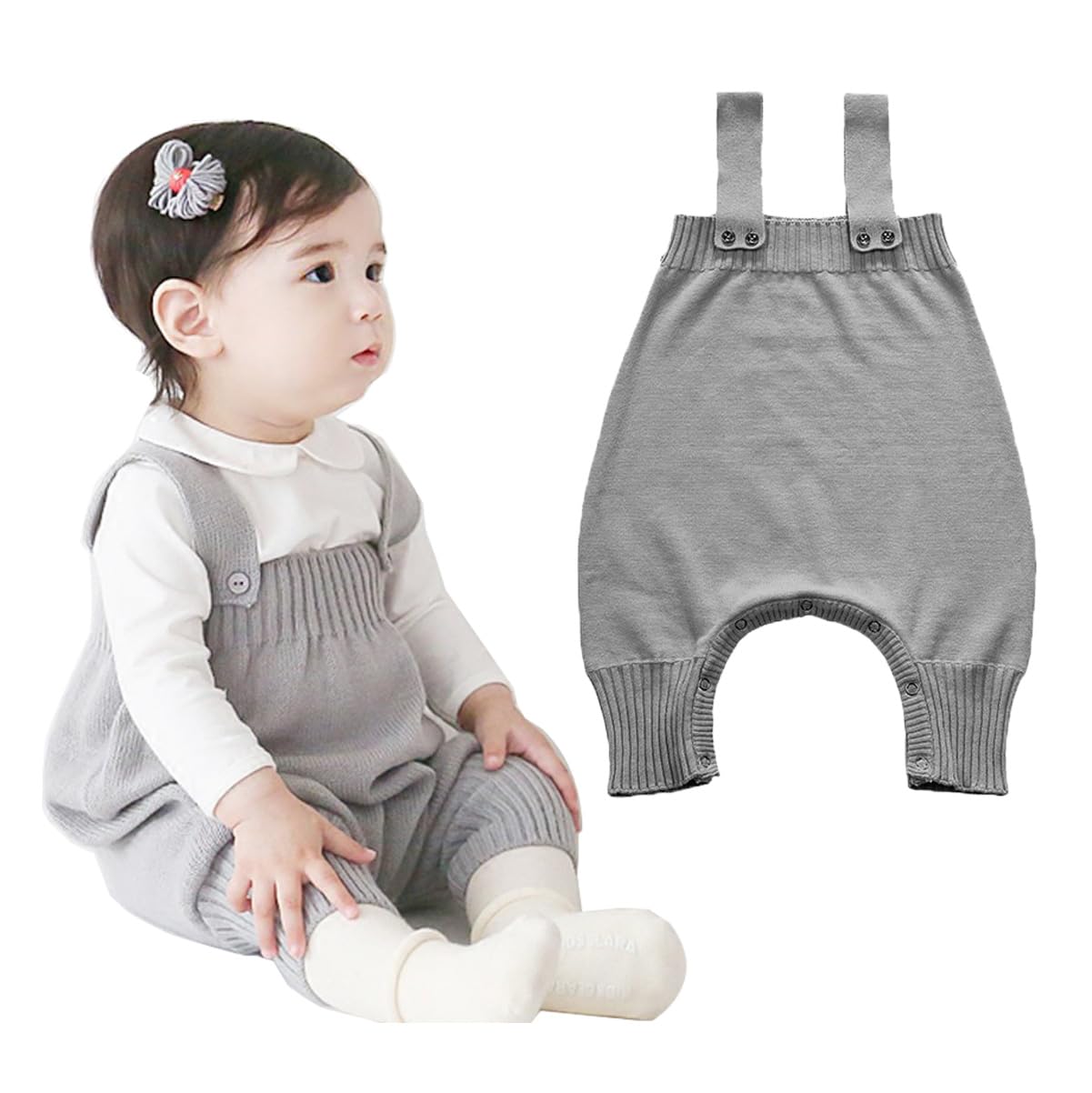 

Baby Baby Baby Loose [TUPOLILI] Одежда, Комбинезоны, Комбинезоны, Мальчики, Девочки, Комбинезоны, Ползунки, Трикотаж, 100% хлопок, Подарок, Подарок, Детская одежда, серый