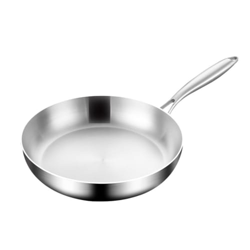 The stainless steel frying pan is non-stick, durable, lightweight, dishwasher safe, and non-toxic. (26cm)