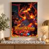 Charizard Custom Name Diamond Painting Personalized 5D Full Drill DIY Diamond Art Home Decor