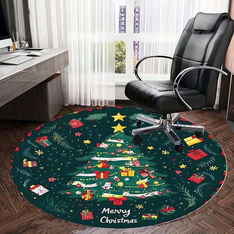 1pc Carpet Chair Mats Christmas Tree Decorations Perfect for Decorating Chairs, Polyester Carpet, for Living Room.YDT648