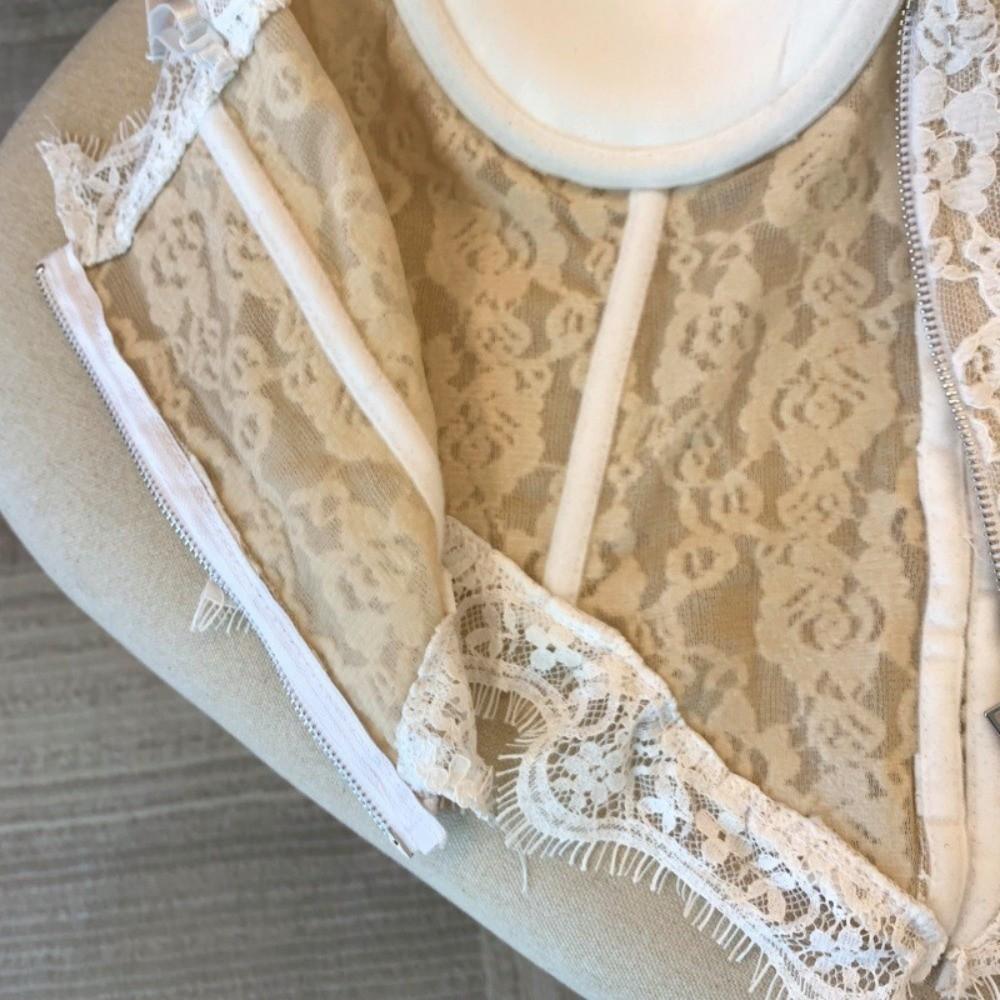 Transparent Lace Corset Sleeveless Suspender Vest Fashion Lace Camisole Spring Summer