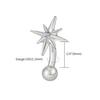 Right Grand ASTM F136 Titanium 16G CZ North Star Rook Earring 6mm 8mm Curved Barbell Eyebrow Cartilage Tragus Labret Piercing