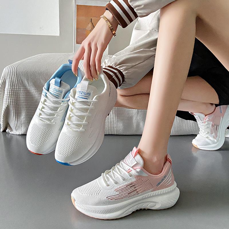 Flying shoes spring new sports shoes women's mesh breathable student casual shoes flat running